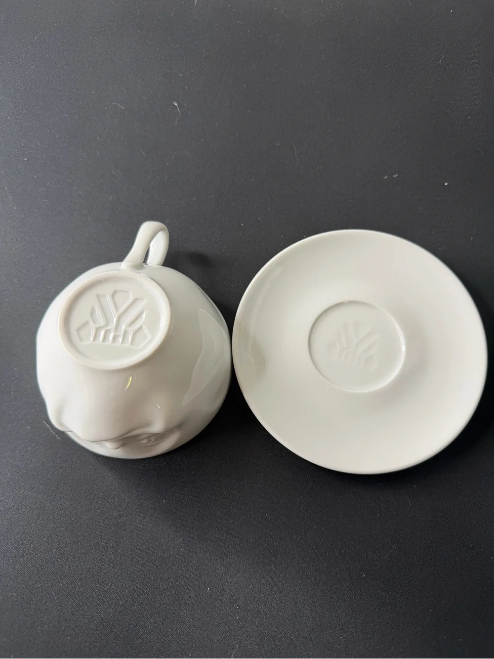 FIFTYEIGHT PRODUCTS COFFEE CUP WITH SAUCER, TASTY FACE